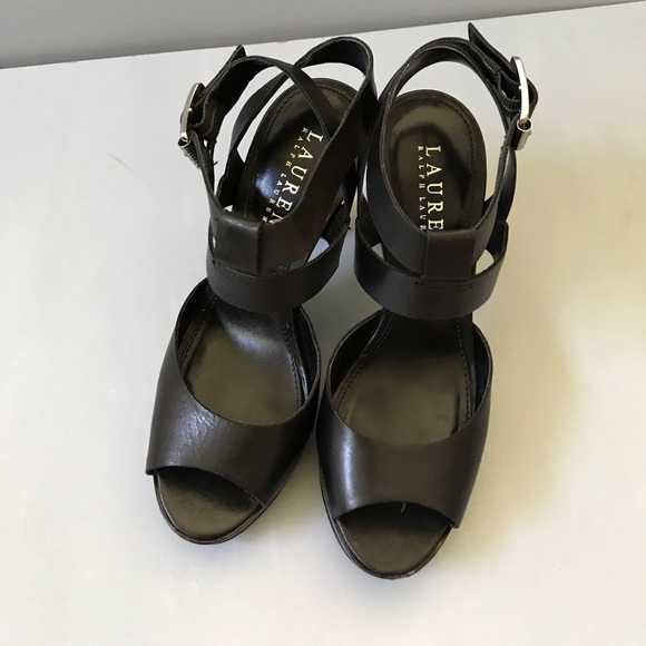 Ralph Lauren Black Leather Heels - Picture 2 of 6